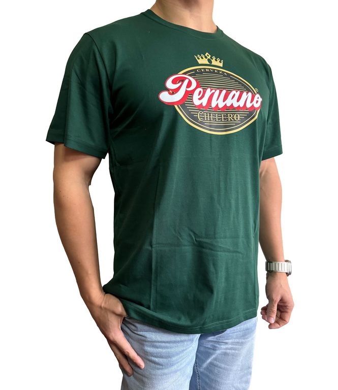 Polo Hombre manga corta diseño Peruano Chelero - Verde