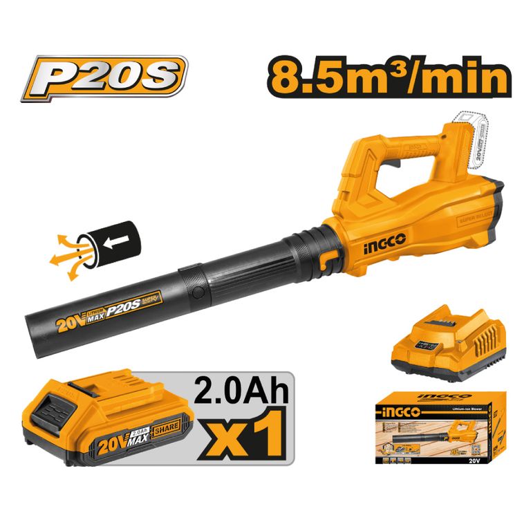 Sopladora Inalámbrica INGCO 20V 20AH CABLI203235