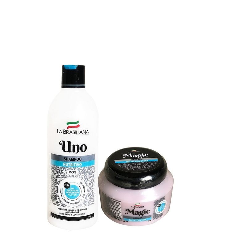 Shampoo Uno 500Gr + Máscara Reconstructora 250Gr