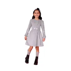 KIDS MASHMELO - Vestido Con Volantes En Manga Y Pechera Para Niña Kidsmashmelo
