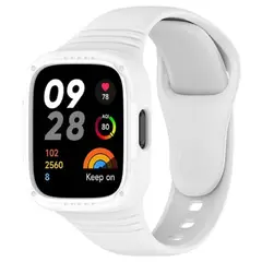 GENERICO - CORREA MAS CASE PARA XIAOMI REDMI WATCH 3 ACTIVE Y LITE - BLANCO