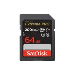 SANDISK - Memoria SD Extreme PRO 200mbs 64GB Camara Sony Canon
