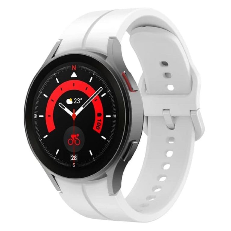CORREA DE GOMA PARA SAMSUNG WATCH 4 - 5 - 5 PRO - 6 BLANCO