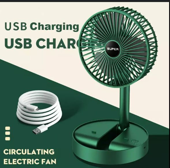 Ventilador Portátil Plegable 3 Velocidades Recargable KS-2102