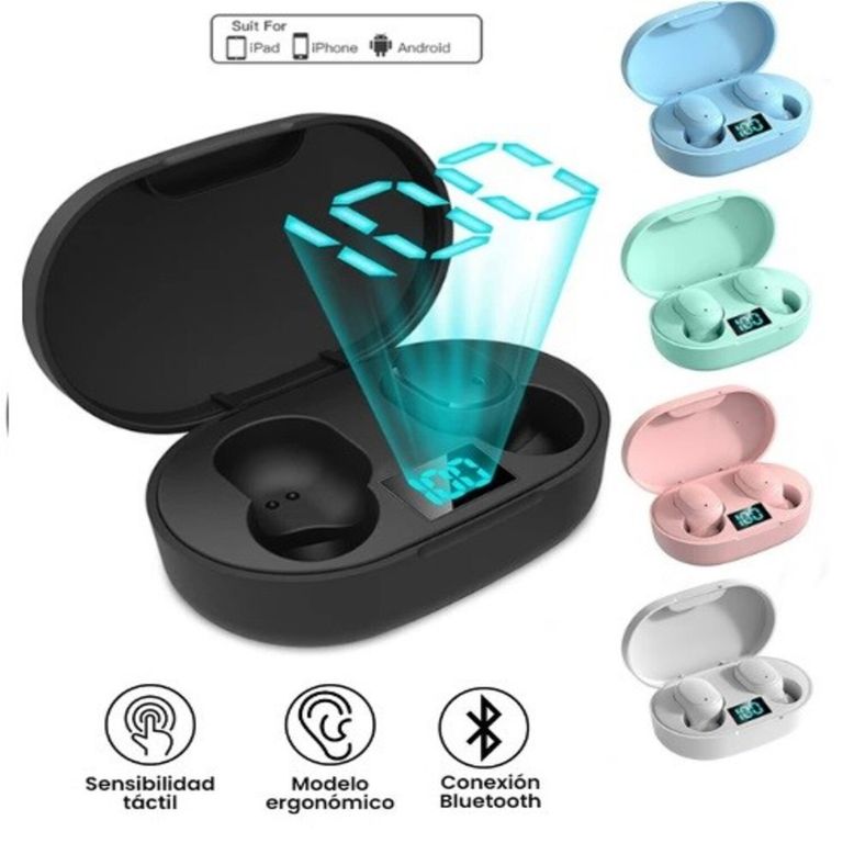 Audífonos inalámbricos Bluetooth Táctil Negro Android IOS - negro