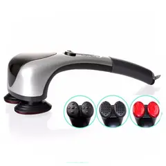 RISUTIMPORT - Masajeador Profesional Potente 2 Cabezales Infrarrojo + Accesorios