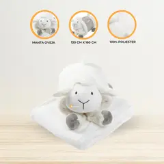 INFANTI - Manta Abrigadora para Bebé «OVEJA» White
