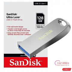 SANDISK - Memoria USB 3.1 128GB Speed 150Mbps Ultra Luxe