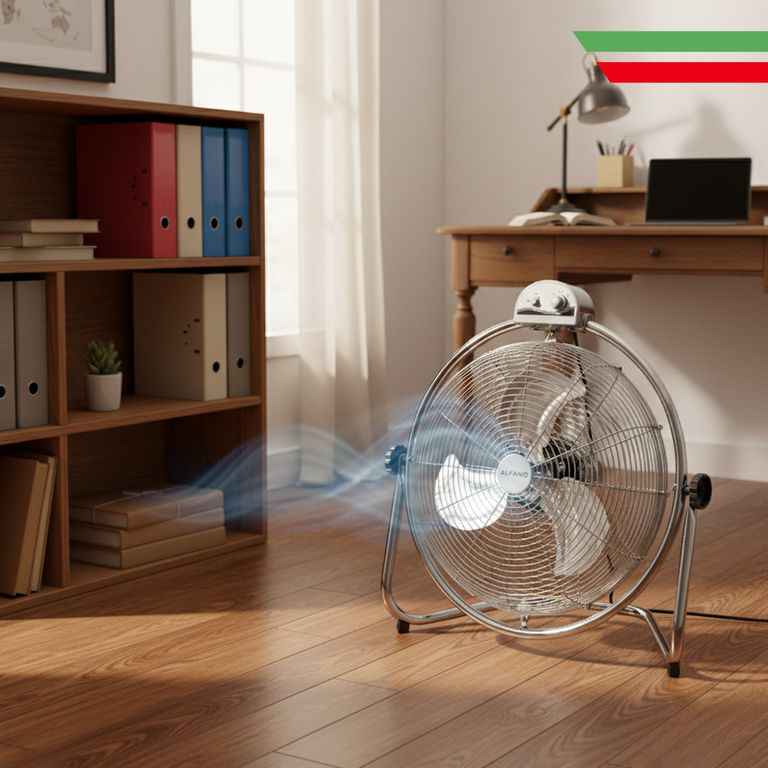 Ventilador Metal Cromado Giratorio 360° 20" 130W AL-OP20