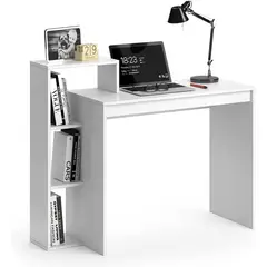 MUEBLES CRISOSTOMO - Escritorio Librero Moderno Blanco