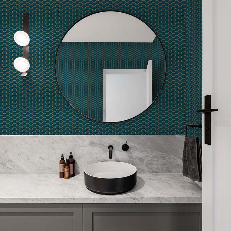 Papel Tapiz Oasis Hexagon Lattice 052X10 Mts Teal