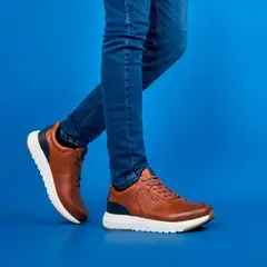 VIALE - Zapatilla Casual JOSE-035 Natural Homme Cuero