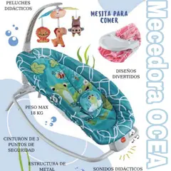 IDEAL - Silla Mecedora Musical con Vibrador Ocean
