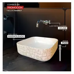 STONE - COMBO BOWL AMALIA MARMOLEADO + CELINE ST-01 + DESAGUE