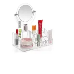 GENERICO - Portamaquillaje Organizador De Cosmético Acrílico + Espejo