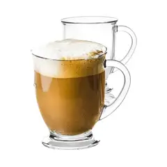 INSPIRA - Juego de 2 Tazas de Vidrio para Café 440 ml