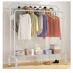 GENERICO - Estante Organizador Ropa Perchero Con Ruedas PB Blanco