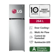 LG - REFRIGERADORA  TOP FREEZER GT26BPP PLATEADA