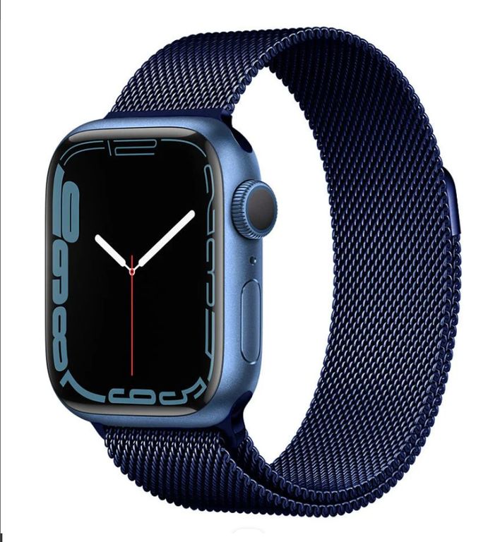 Correa Acero Apple Watch y Smartwatch 42mm-44-45-49mm Azul