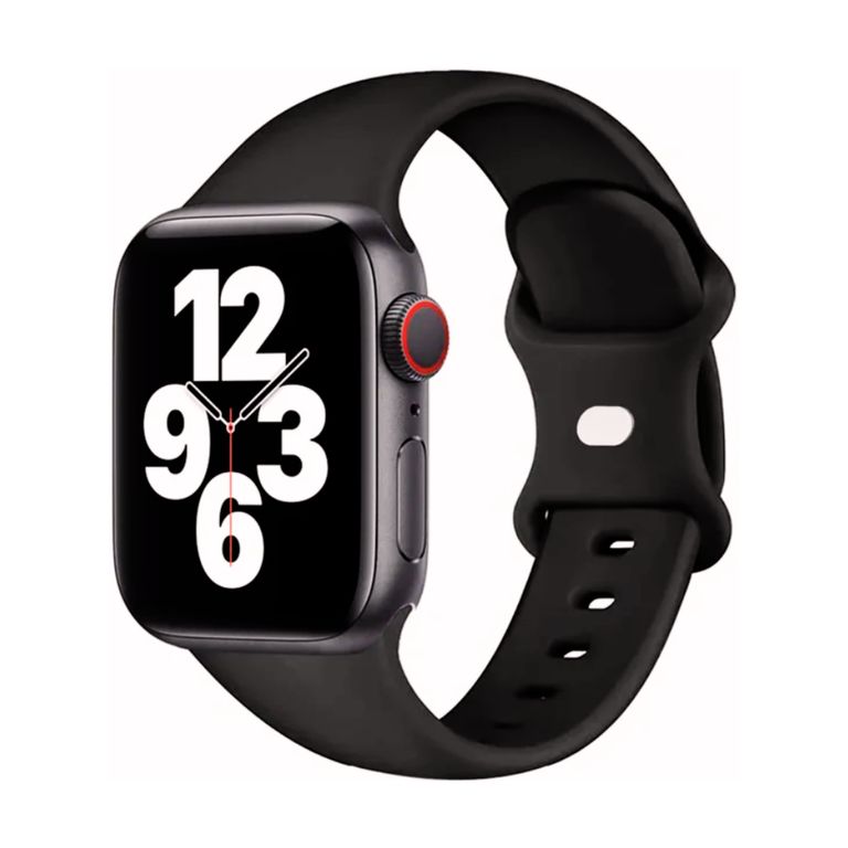 Correa Goma Apple Watch y Smartwatch 42-44-45-49mm Negro