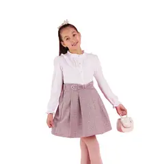 KIDS MASHMELO - Falda Cortes En Pretina Y Tableros Para Niña