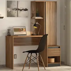 TU MESITA - Escritorio con Organizador Moore color Marrón 1 cajón 1 puerta