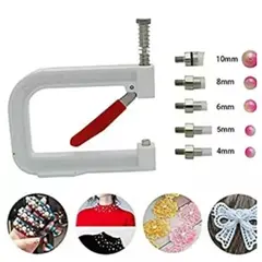 GENERICO - Maquina Para Perlas, Aplicador de Perlas Remachadora Más 5 Troqueles