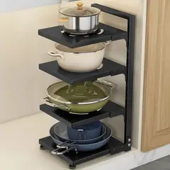 GENERICO - Estante Regulables Organizador para Ollas de 4 Niveles