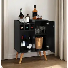 NACION MUEBLES - BAR KING COLOR NEGRO NM