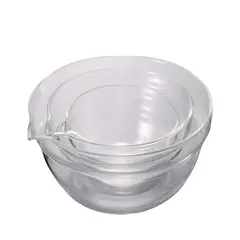 HARIO - Set de 4 bowls de vidrio con pico