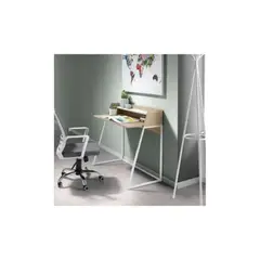 TU MESITA - Escritorio Moderno Bellavista color Roble Base Metálica