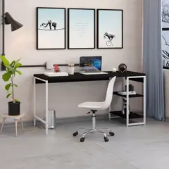 TU MESITA - Mesa Escritorio Industrial Liverpol color NegroBlanco