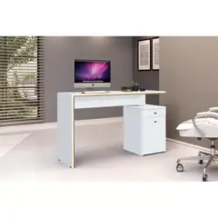 TU MESITA - Escritorio Clásico Megan color Blanco 1 cajón 1 puerta