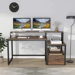 TU MESITA - Escritorio Industrial Bulgary color Marrón en