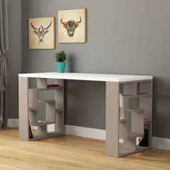 TU MESITA - Escritorio Moderno Rigo color GrisBlanco