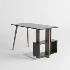 TU MESITA - Escritorio Vintage Rebeca color NegroMarrón