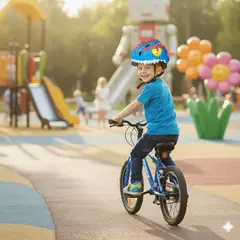 GENERICO - Casco de Bicicleta para Niños Dino Azul