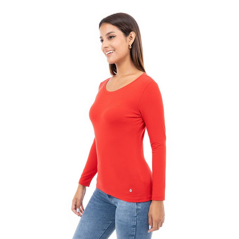 Polo Basico Jersey Full Lycra Monica Mujer
