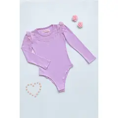 KIDS MASHMELO - Body Con Canessu Y Volantes En Manga De Tull Para Niña