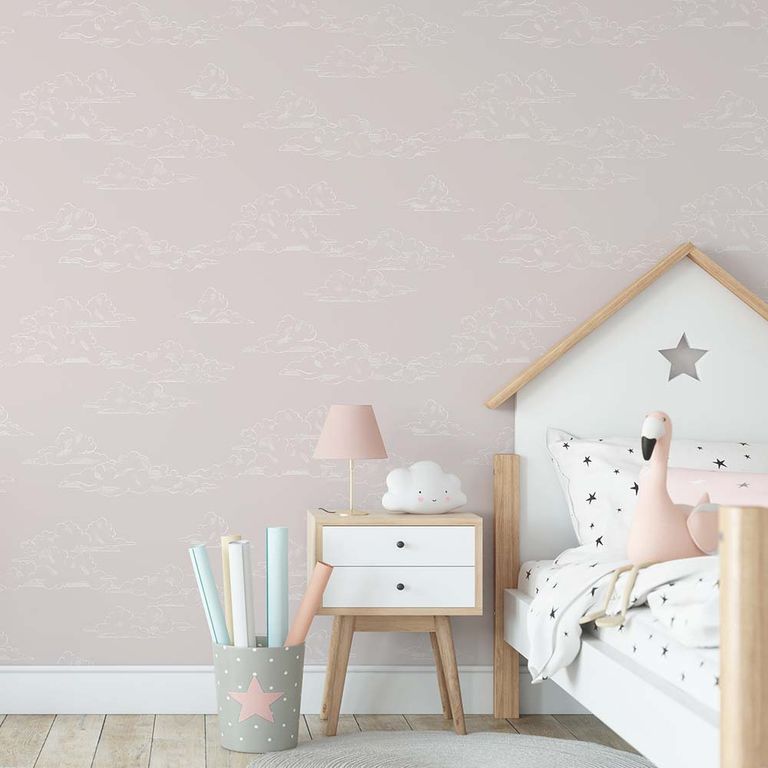 Papel Tapiz Kids Home Vintage Cloud 052X10 Mts Pink