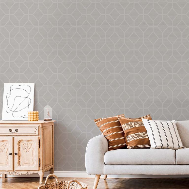 Papel Tapiz Opulence Asscher Geo 052X10 Mts Pearl