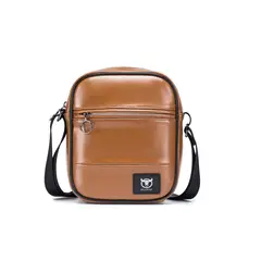 BULLCAPTAIN - - Morral de Cuero Pu Mate DJB-311-BR Marrón