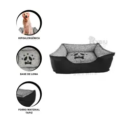 GENERICO - Colchon para Can de Negro Talla XXL Y+Envoltorio de Regalo