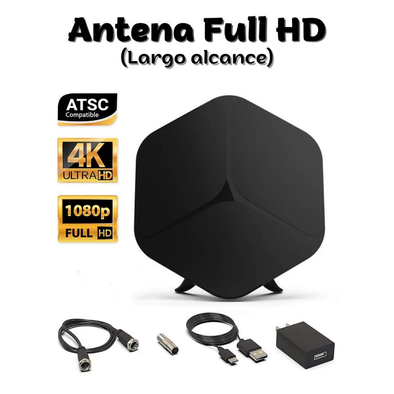 Antena TV HD Alcance Largo INTERIOR