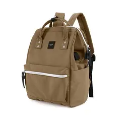 HIMAWARI - - Mochila multibolsillos porta laptop con USB - Moca