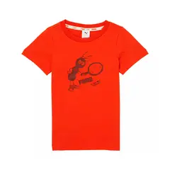 PUMA - Polo Tiny X Graphic Crew Neck Short Sleeve Niños 2T