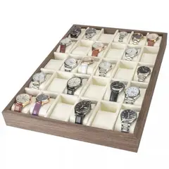 GENERICO - Caja organizadora para 30 relojes SK-T87 Marrón