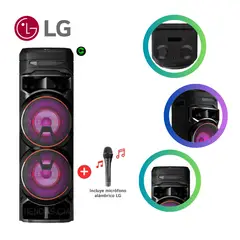 LG - Torre de sonido XBOOM RNC9 Doble Woofer - Karaoke
