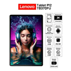 LENOVO - Tablet Tab P12 TB370FU 8gb+256gb+Teclado Y Lápiz Wi-fi–Pantalla 12.7 3K Octa-Core