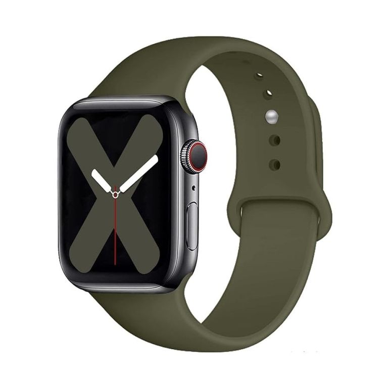 CORREA DE SILICONA PARA WATCH 38-40-41-42 MM VERDE OLIVA